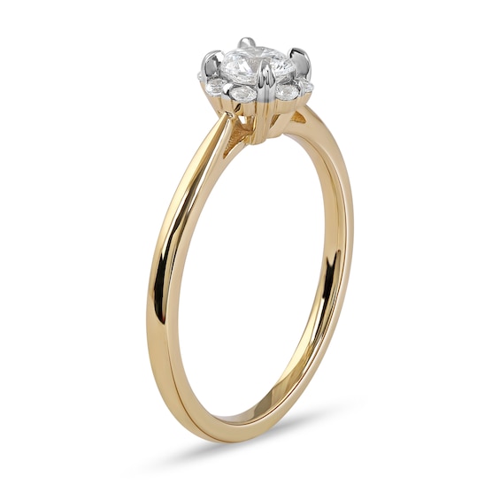 1/2 CT. T.w. Diamond Frame Engagement Ring in 10K Gold (J/I3)