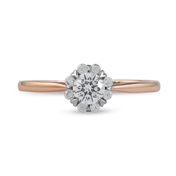 1/2 CT. T.w. Diamond Frame Engagement Ring in 10K Rose Gold (J/I3)