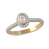 Thumbnail Image 1 of 1/3 CT. T.W. Oval Diamond Frame Engagement Ring in 10K Gold (I/I1)