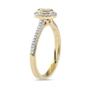 Thumbnail Image 2 of 1/3 CT. T.W. Oval Diamond Frame Engagement Ring in 10K Gold (I/I1)
