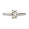 Thumbnail Image 3 of 1/3 CT. T.W. Oval Diamond Frame Engagement Ring in 10K Gold (I/I1)