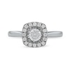 Thumbnail Image 2 of 1/2 CT. T.W. Diamond Cushion Frame Engagement Ring in 10K White Gold (J/I3)