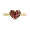 Thumbnail Image 4 of Garnet Cluster Heart Ring in 10K Gold
