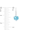 Thumbnail Image 3 of 6.0mm Swiss Blue Topaz Solitaire Drop Earrings in 10K White Gold