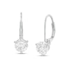 Thumbnail Image 1 of 6.0mm White Topaz Solitaire Drop Earrings in 10K White Gold