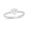 Thumbnail Image 0 of 6.0mm White Topaz and 1/10 CT. T.W. Diamond Ring in 10K White Gold