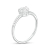 Thumbnail Image 2 of 6.0mm White Topaz and 1/10 CT. T.W. Diamond Ring in 10K White Gold