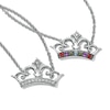 Thumbnail Image 1 of Enchanted Disney Ultimate Princess Celebration Mother/Daughter Tiara Necklaces in Sterling Silver