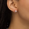 3/4 CT. T.W. Diamond Frame Stud Earrings in 10K Rose Gold (J/I3)