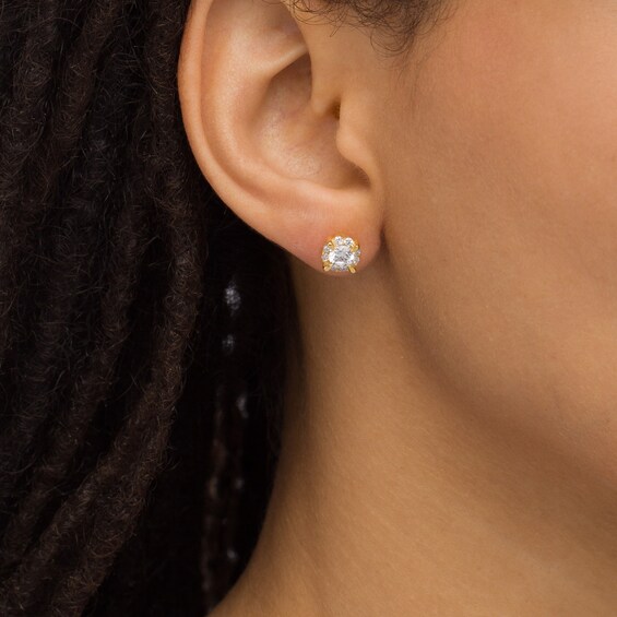 1 CT. T.w. Diamond Frame Stud Earrings in 10K Gold (J/I3)