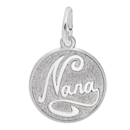 Rembrandt Charms® &quot;Nana&quot; Disc in Sterling Silver