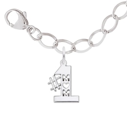 Rembrandt Charms® "#1 MOM" Bracelet in Sterling Silver