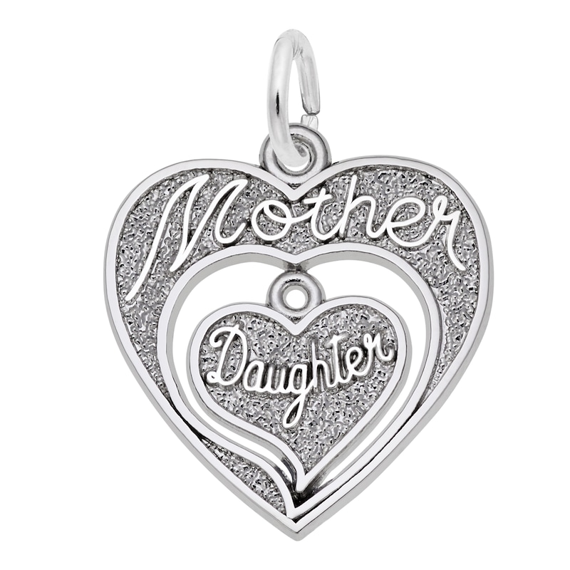 Rembrandt Charms® "Mother/Daughter" Heart in Sterling Silver