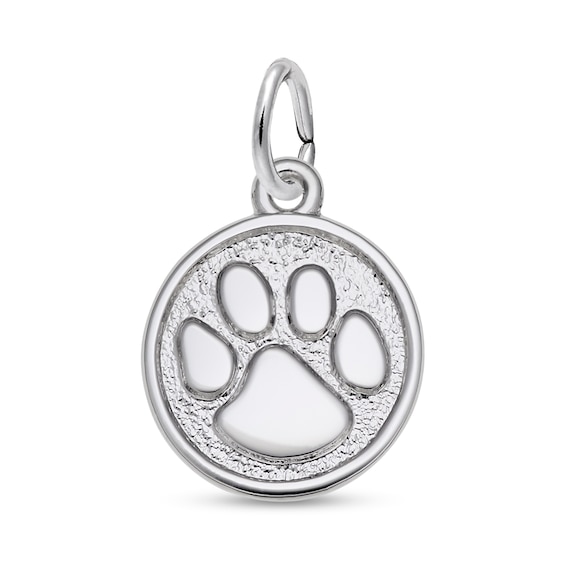 Rembrandt CharmsÂ® Paw Print Disc in Sterling Silver
