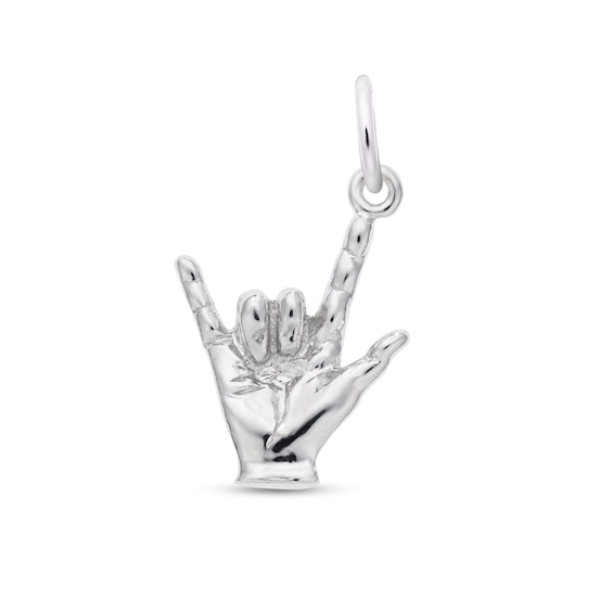 Rembrandt Charms® "I Love You" Hand Sign in Sterling Silver