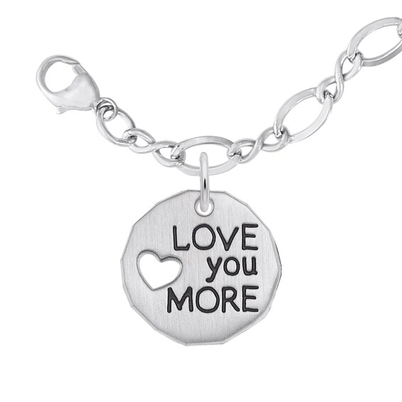 Rembrandt Charms® "Love you More" Bracelet in Sterling Silver