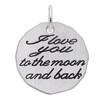 Thumbnail Image 0 of Rembrandt Charms® "I love you to the moon and back" Disc in Sterling Silver