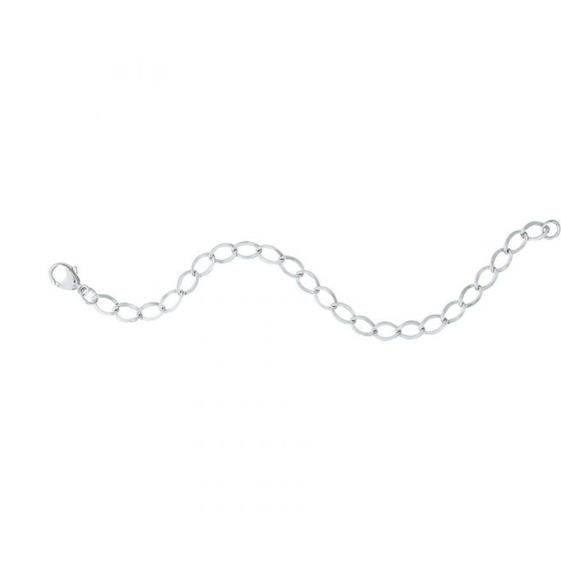 Main Image 3 of Rembrandt Charms® Curb Chain Bracelet in Sterling Silver - 7.0"