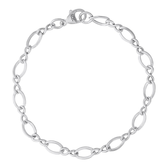 Rembrandt CharmsÂ® Infinity Curb Chain Bracelet in Sterling Silver - 7.0"