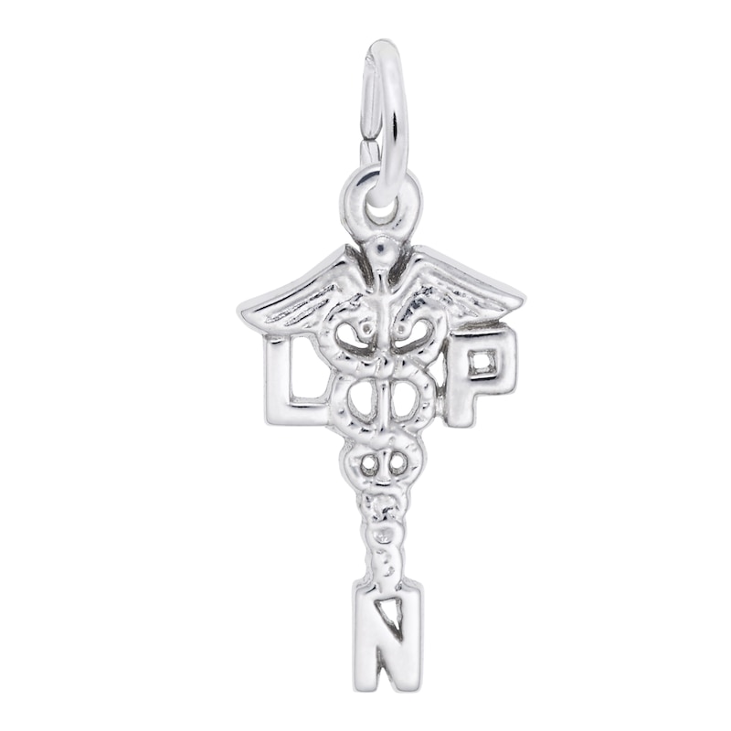 Main Image 1 of Rembrandt Charms® "LPN" Caduceus in Sterling Silver