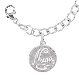 Rembrandt Charms® "Nana" Disc Textured Bracelet in Sterling Silver