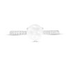 Thumbnail Image 4 of 6.0-6.5mm Button Freshwater Cultured Pearl and 1/10 CT. T.W. Diamond Ring in 10K White Gold