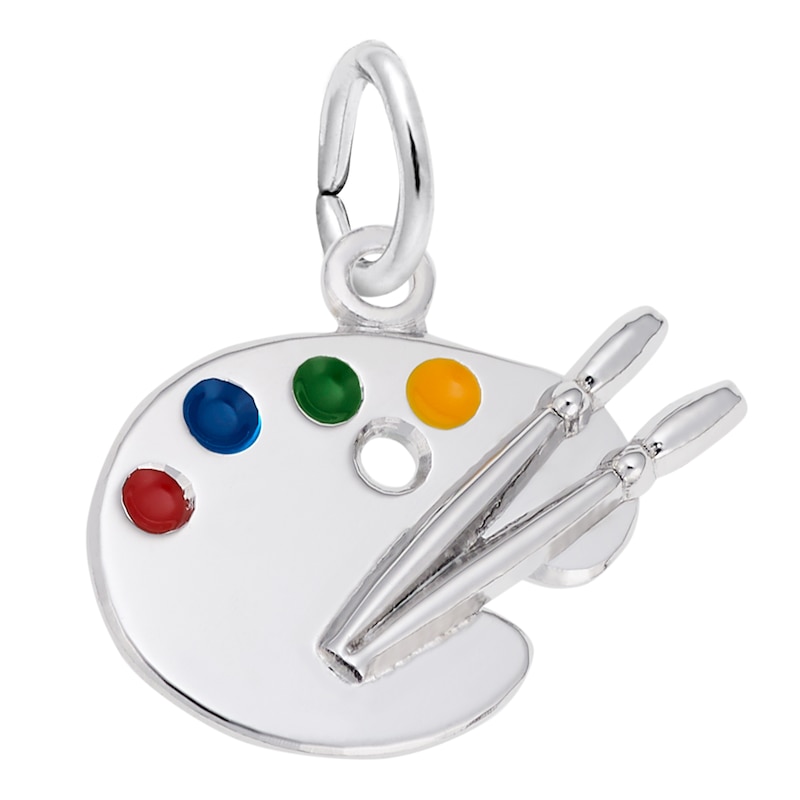 Main Image 1 of Rembrandt Charms® Paint Palette in Sterling Silver