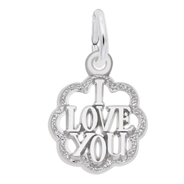Rembrandt Charms® &quot;I LOVE YOU&quot; in Sterling Silver