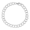 Thumbnail Image 1 of Rembrandt Charms® Double Row Link Chain Bracelet in Sterling Silver - 7.0"