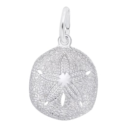Rembrandt Charms® Textured Sand Dollar in Sterling Silver