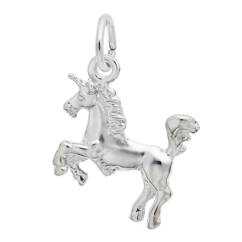 Main Image 1 of Rembrandt Charms® Rearing Unicorn in Sterling Silver