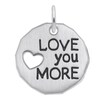 Rembrandt CharmsÂ® "Love you More" Disc in Sterling Silver