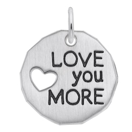 Rembrandt Charms® &quot;LOVE you MORE&quot; Disc in Sterling Silver