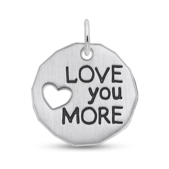 Rembrandt CharmsÂ® "Love you More" Disc in Sterling Silver