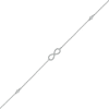 Thumbnail Image 0 of 1/10 CT. T.W. Diamond Infinity Anklet in Sterling Silver – 10"