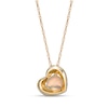 Thumbnail Image 1 of 5.0mm Opal Solitaire Tilted Heart Pendant in 10K Gold