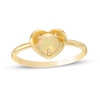 Thumbnail Image 1 of 5.0mm Opal Solitaire Heart Frame Ring in 10K Gold