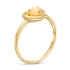 Thumbnail Image 3 of 5.0mm Opal Solitaire Heart Frame Ring in 10K Gold