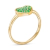 Thumbnail Image 3 of Emerald Cluster Heart Ring in 10K Gold