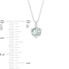 Thumbnail Image 3 of 6.0mm Aquamarine and Diamond Accent Drop Pendant in 10K White Gold