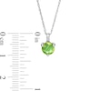 Thumbnail Image 1 of 6.0mm Peridot and Diamond Accent Drop Pendant in 10K White Gold