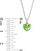 Thumbnail Image 1 of 6.0mm Peridot and Diamond Accent Drop Pendant in 10K White Gold