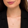 Thumbnail Image 2 of 6.0mm Citrine and Diamond Accent Drop Pendant in 10K White Gold