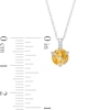 Thumbnail Image 3 of 6.0mm Citrine and Diamond Accent Drop Pendant in 10K White Gold