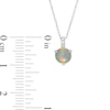 Thumbnail Image 3 of 6.0mm Opal and Diamond Accent Drop Pendant in 10K White Gold