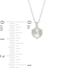 Thumbnail Image 3 of 6.0-6.5mm Button Freshwater Cultured Pearl and Diamond Accent Drop Pendant in 10K White Gold