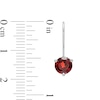Thumbnail Image 3 of 6.0mm Garnet Solitaire Drop Earrings in 10K White Gold
