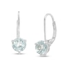 Thumbnail Image 0 of 6.0mm Aquamarine Solitaire Drop Earrings in 10K White Gold