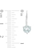 Thumbnail Image 2 of 6.0mm Aquamarine Solitaire Drop Earrings in 10K White Gold