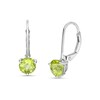 Thumbnail Image 1 of 6.0mm Peridot Solitaire Drop Earrings in 10K White Gold